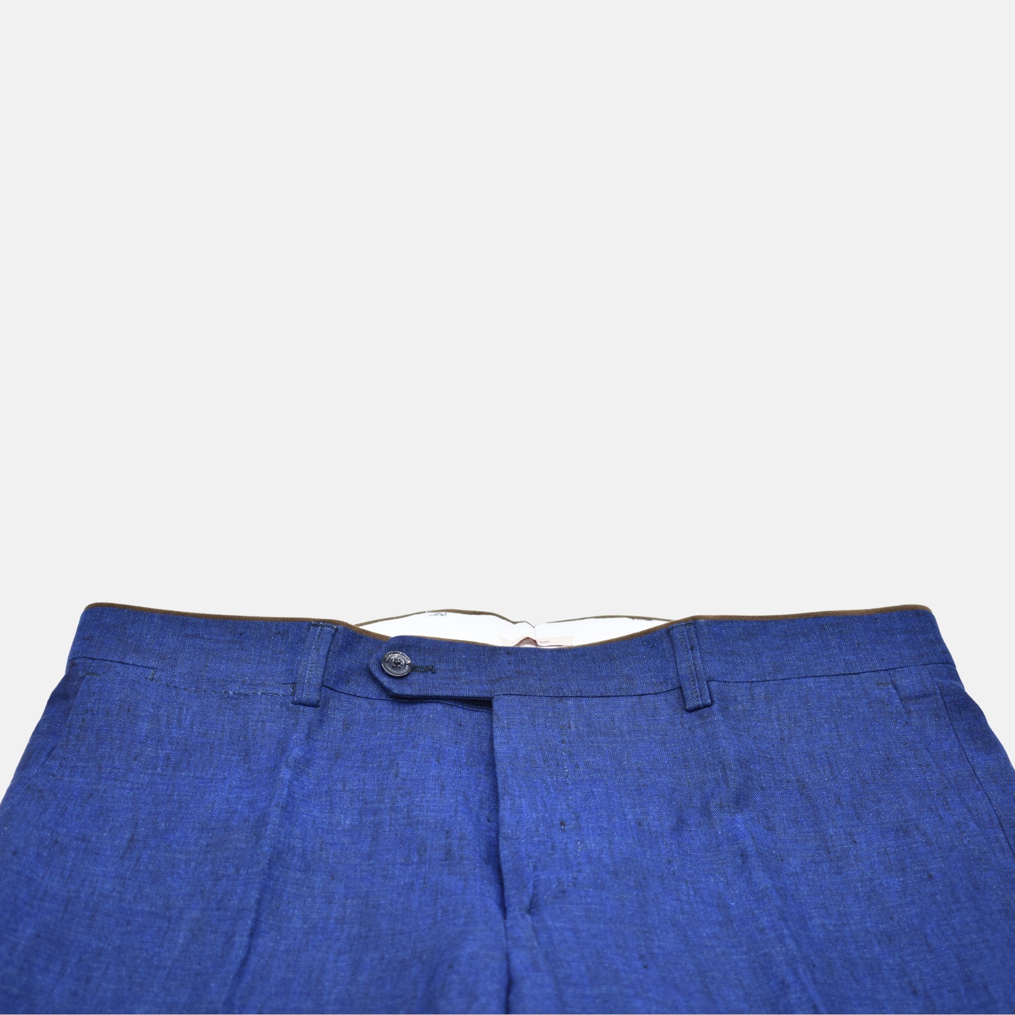 Electric Blue Trousers made of Linen ( EU 50)