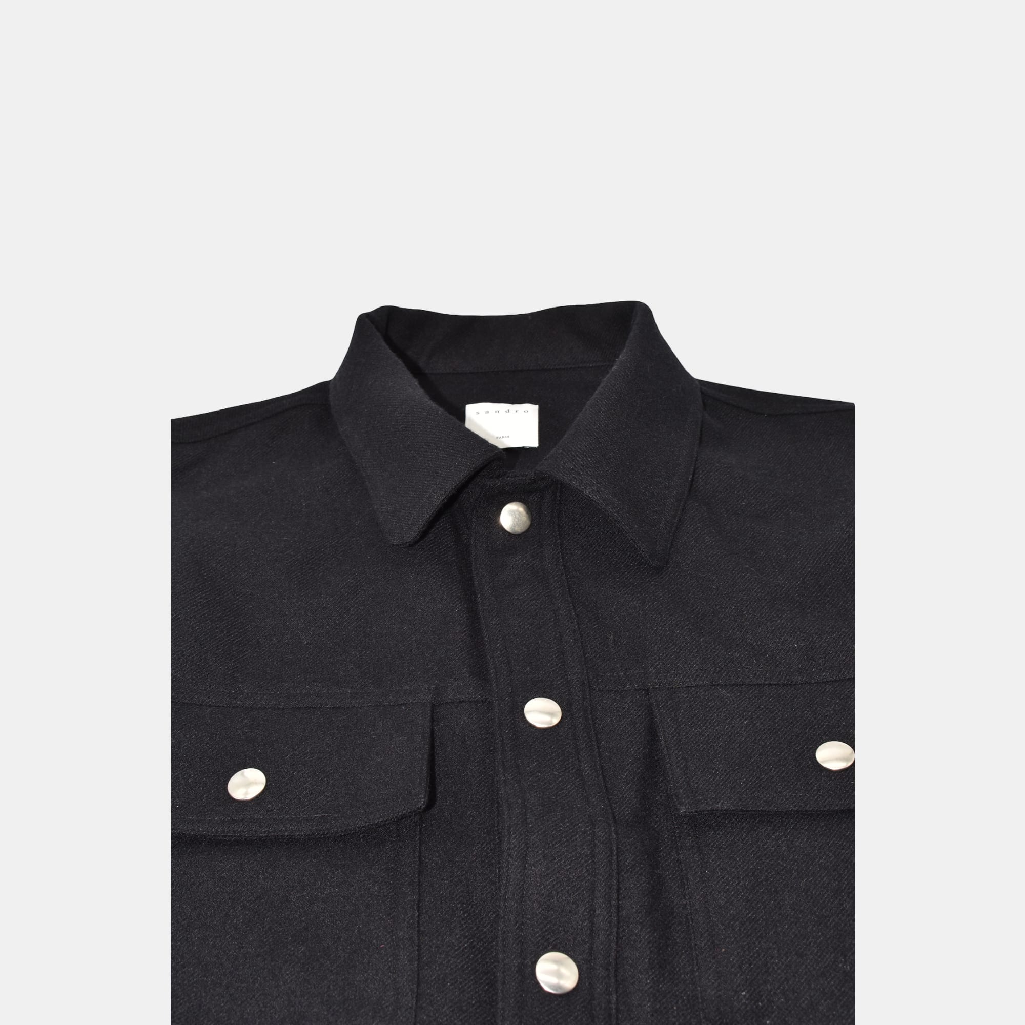 Black Overshirt made of Wool/Polyester (M)