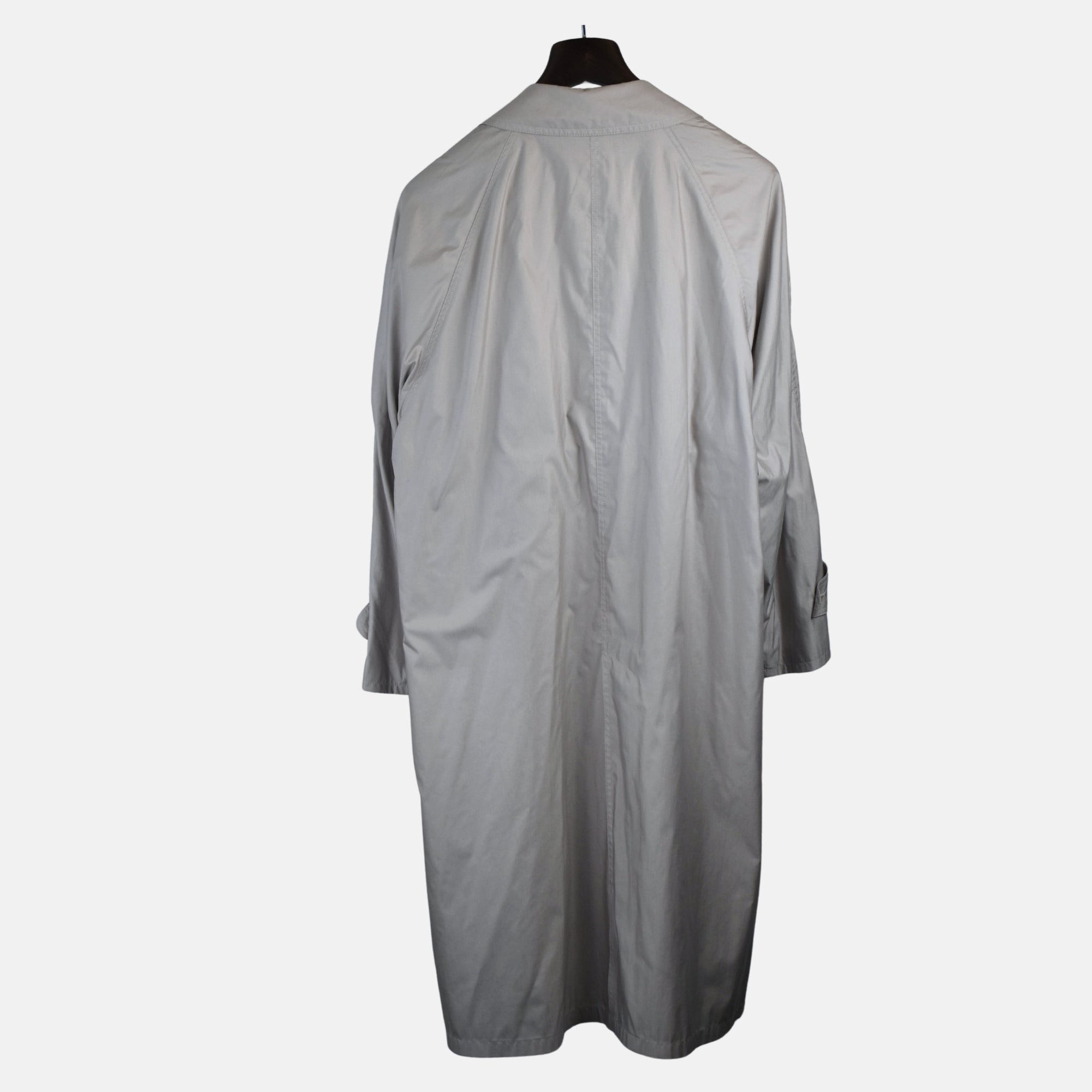 Silver Gray Trench Coat made of Polyester (EU 46)