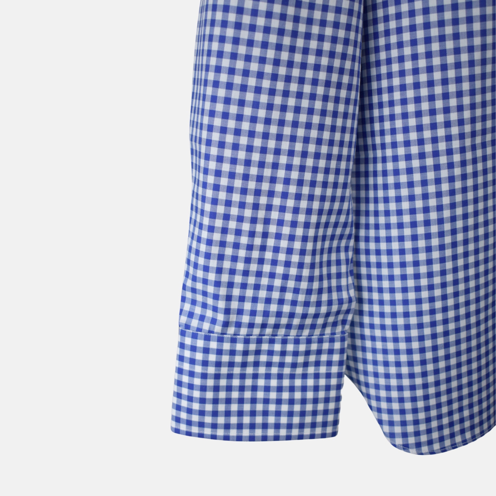 Blue/White Checkered Shirt made Cotton (EU 42)
