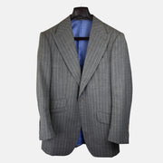 Light Gray Stripe Suit made of Wool (EU 50)