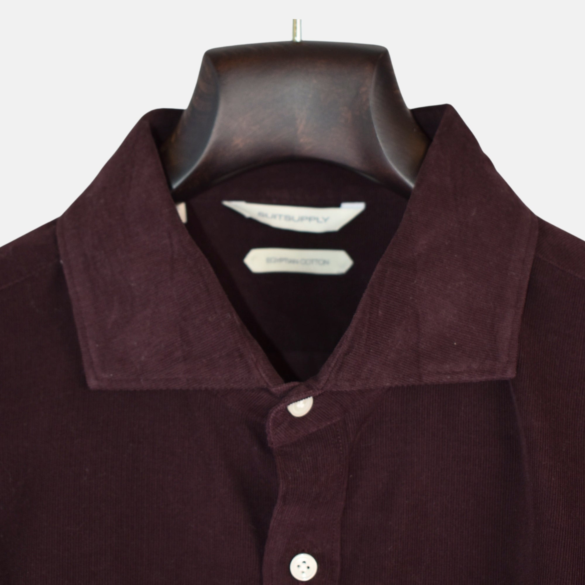 Corduroy Bordeaux Shirt of Cotton (EU 43)