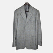 Multicoloured Checkered 3 Pcs. Suit made of Wool (EU 52L)