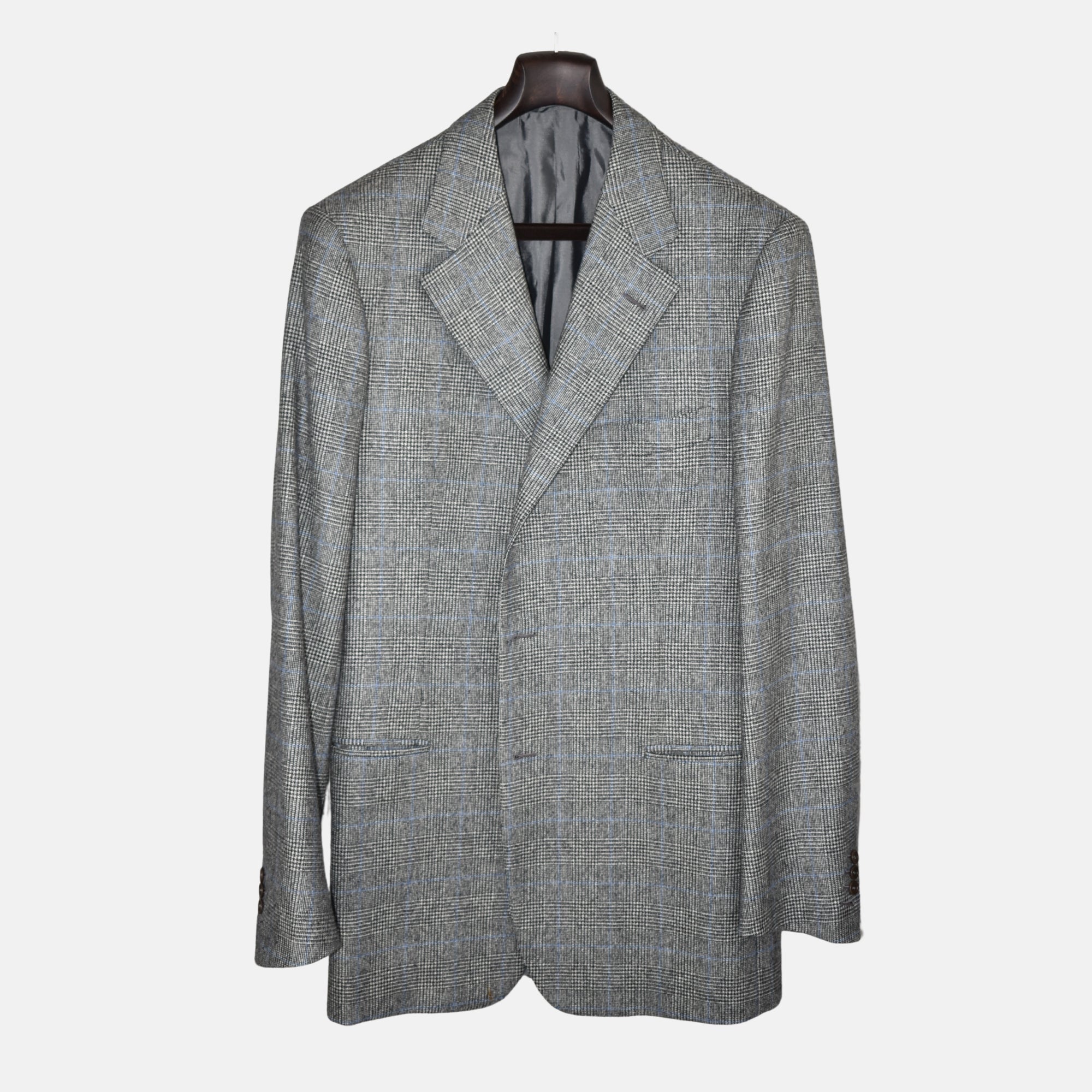 Multicoloured Checkered 3 Pcs. Suit made of Wool (EU 52L)