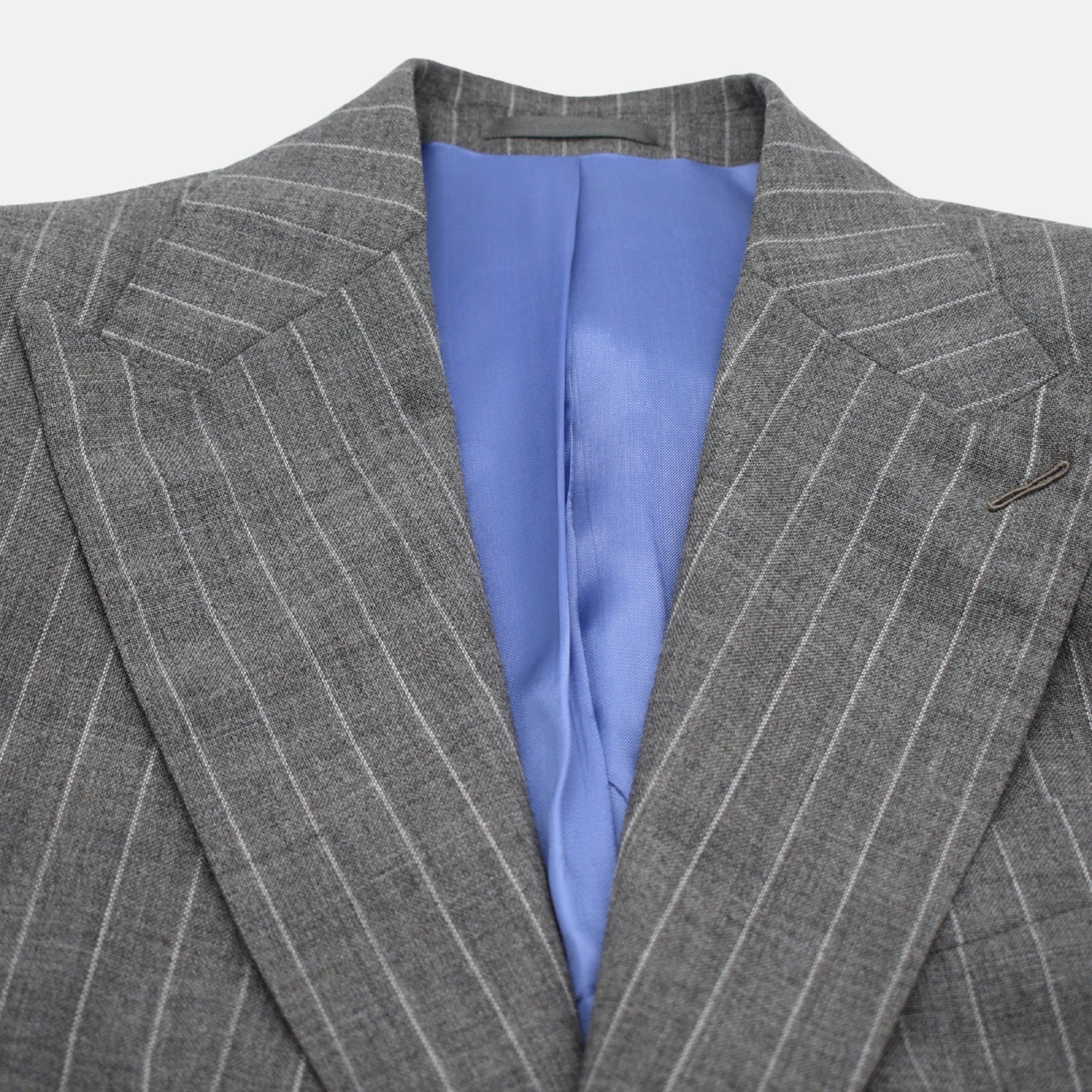 Light Gray Stripe Suit made of Wool (EU 50)