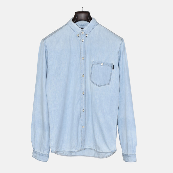 Light Blue Denim Shirt made of Cotton (M)