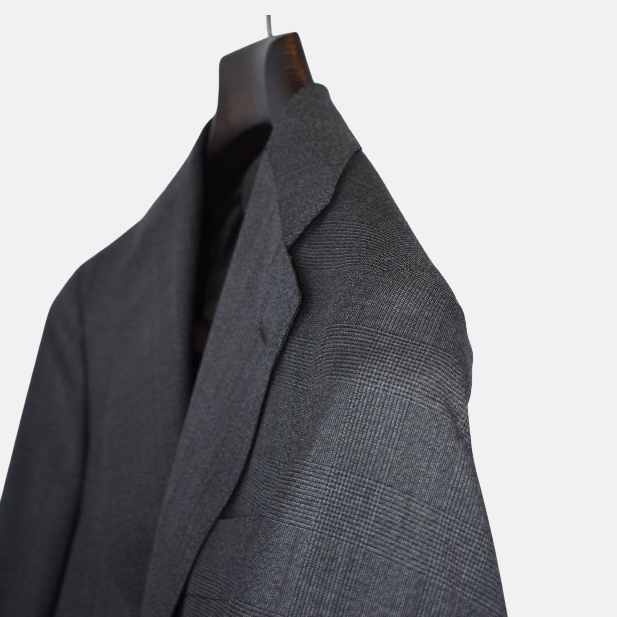 Gray-Black Checkered Blazer made of Wool (EU 50)