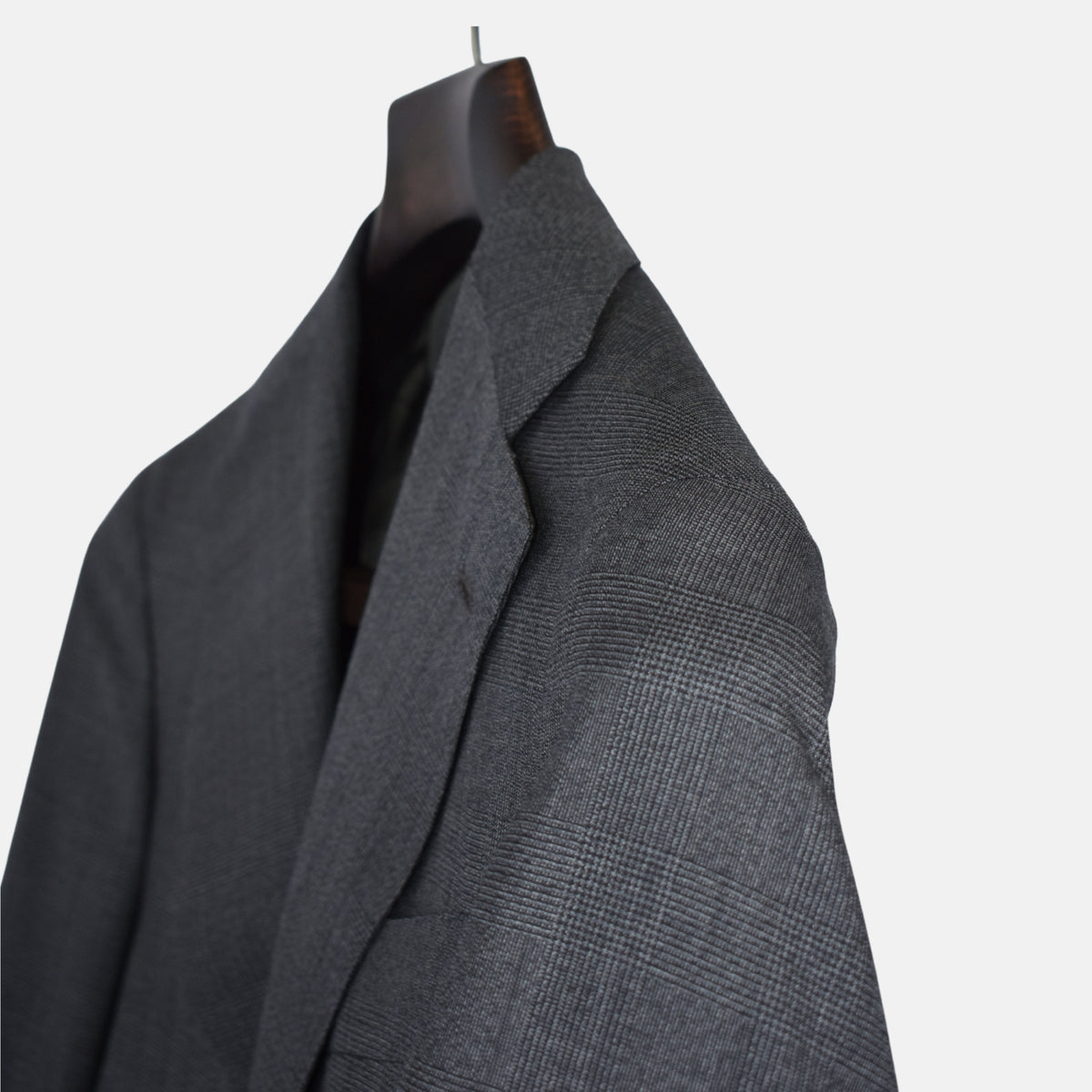 Gray-Black Checkered Blazer made of Wool (EU 50)