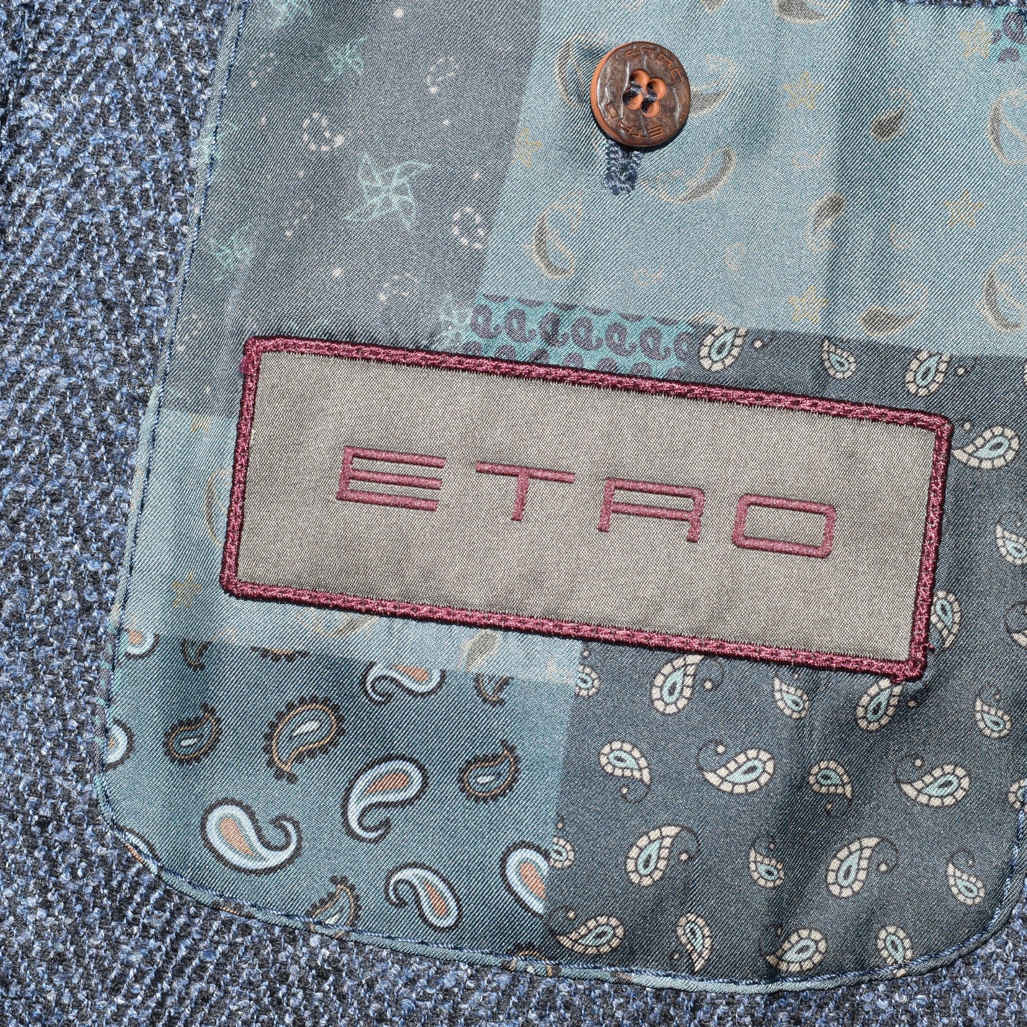 Blue Melange Blazer made of Wool/Polyester (EU 50)