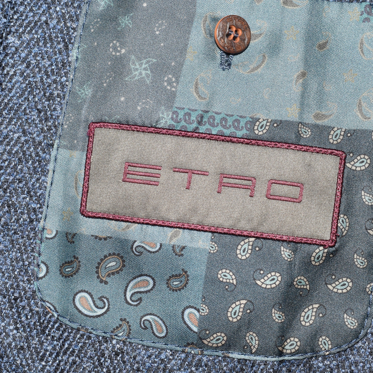 Blue Melange Blazer made of Wool/Polyester (EU 50)