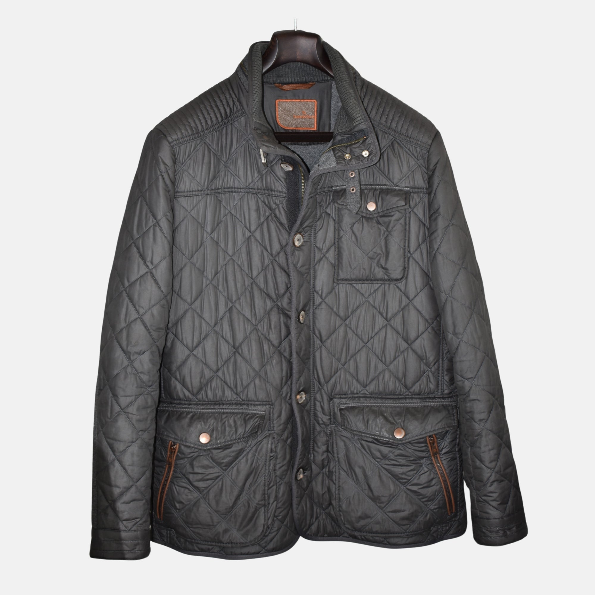 Gray Quilted Jacket made of Polyester/ Polyamide (EU 54)
