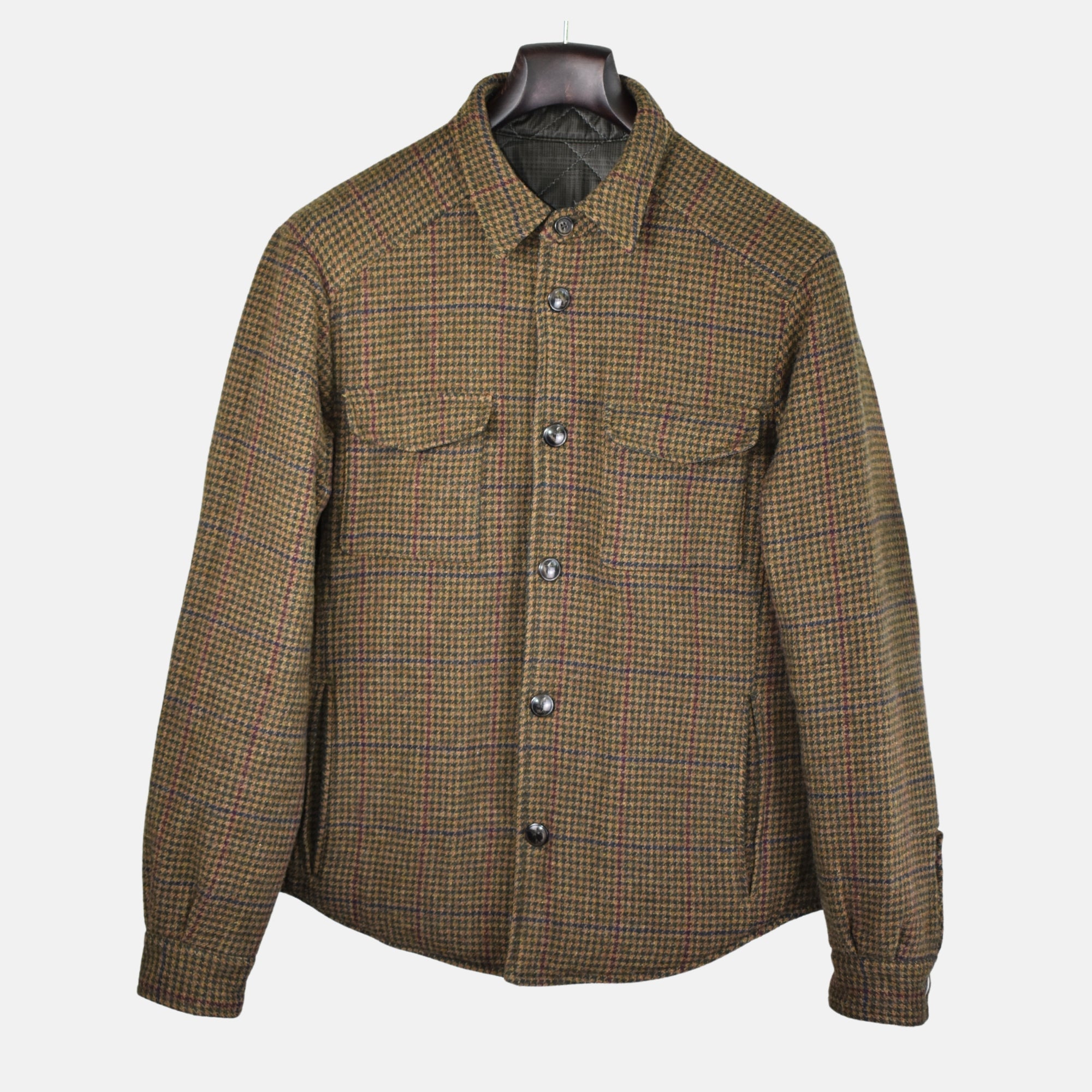 Multicoloured Reversible Jacket made of Wool/Polyester (M)