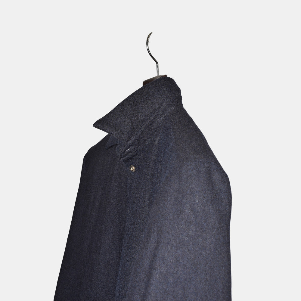 Navy Virgin Wool Overshirt