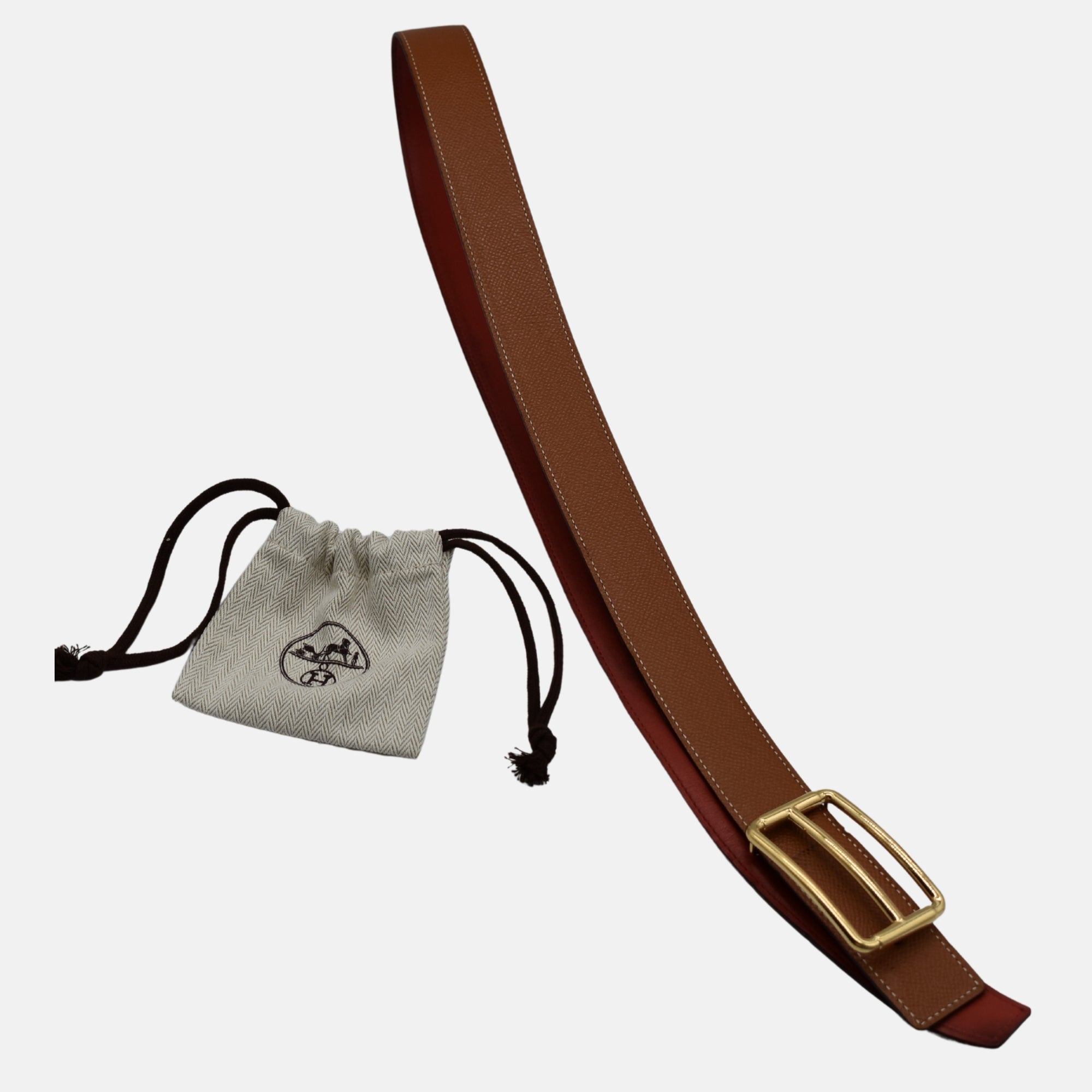 Cognac Belt made of Leather (109,5 cm)