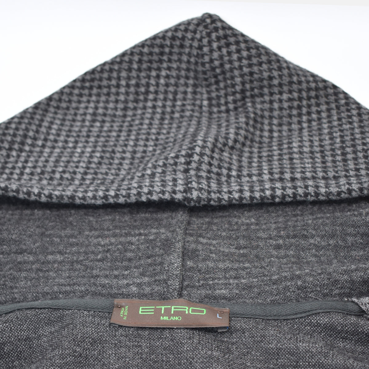 Multicoloured Hooded Jacket made of Wool (L)