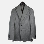 Black-White Houndstooth Patterned Blazer made of Wool (EU 50)