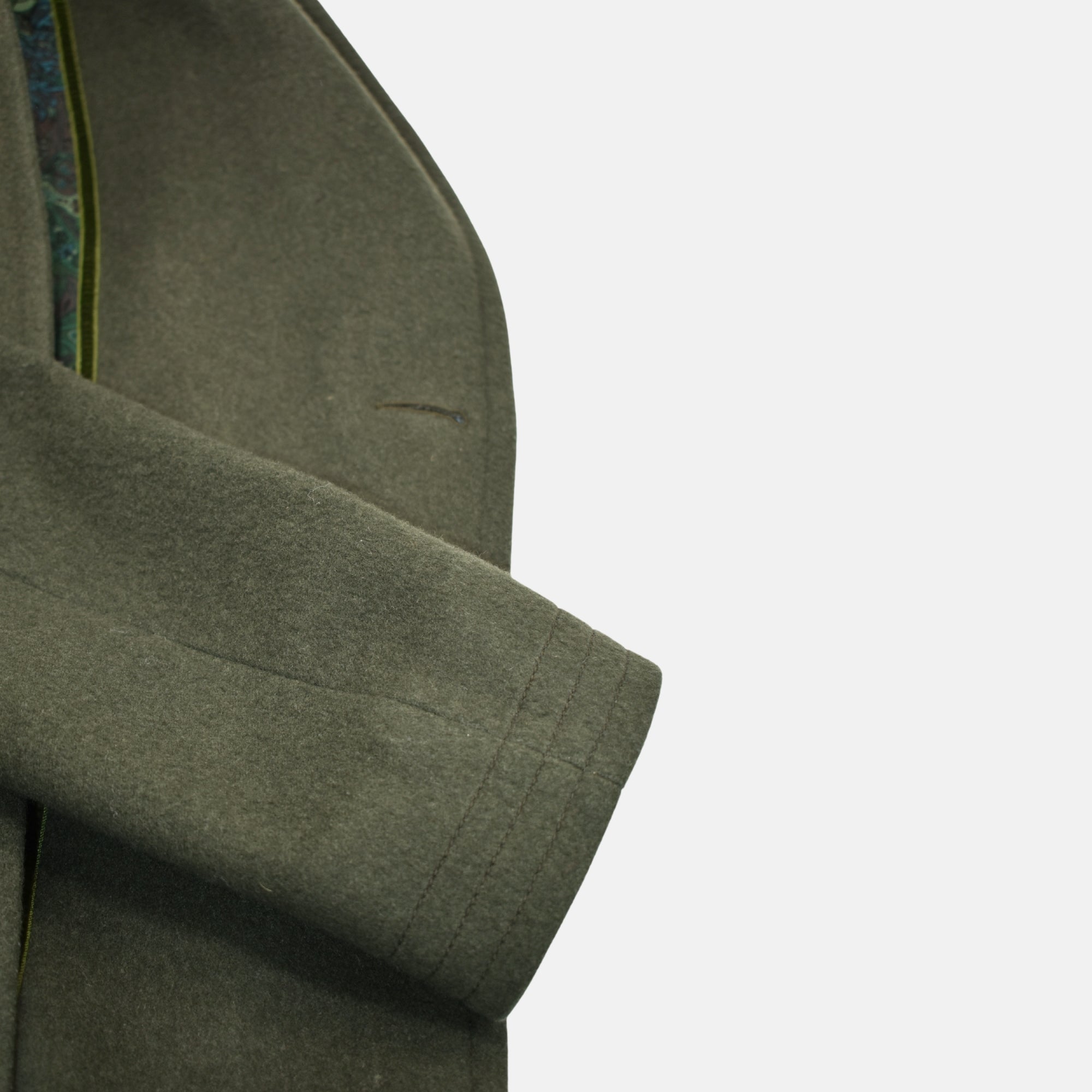 Green Double Breasted Coat made of Wool/Cashmere (EU 50)