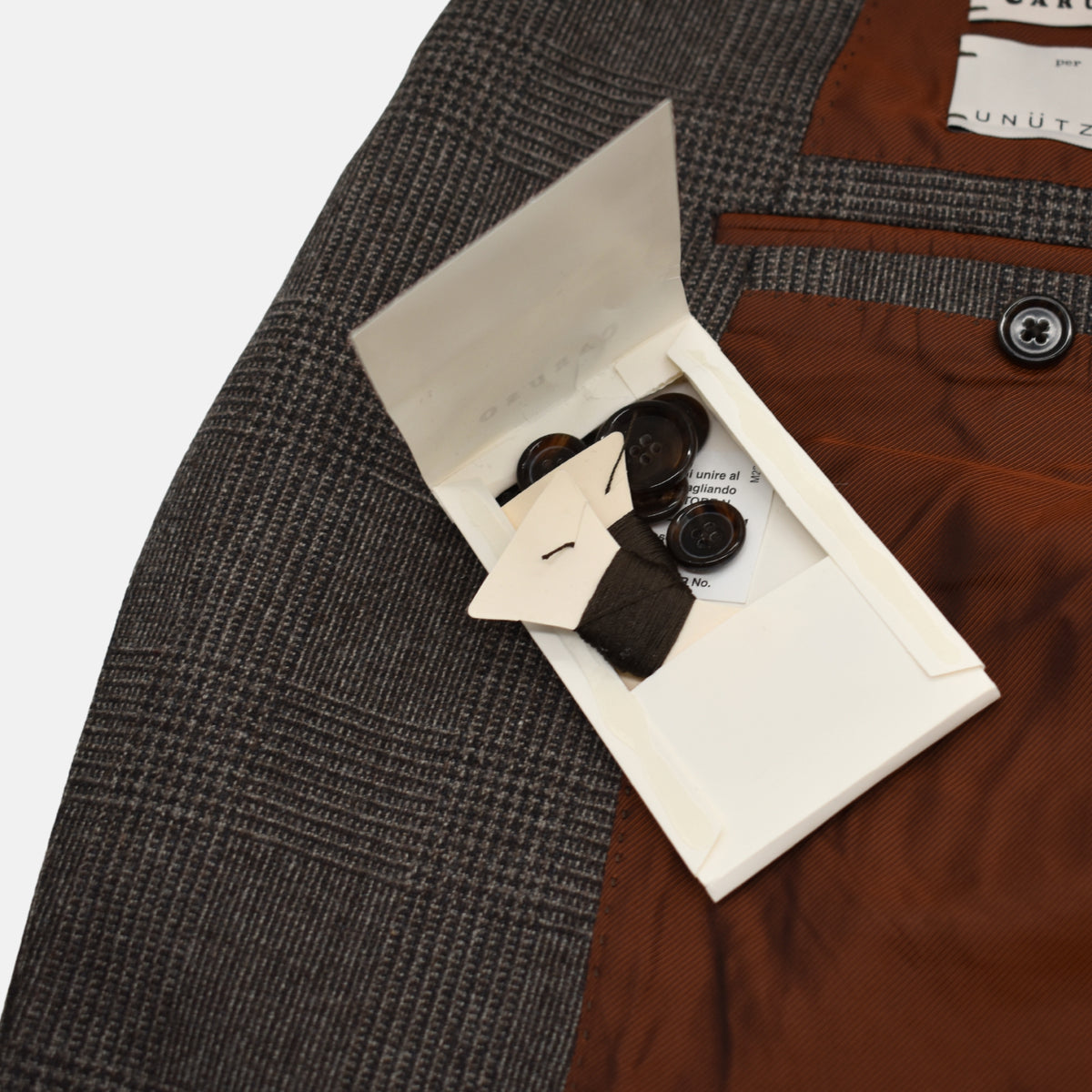 Brown Checked Suit made of Wool/Mohair/Cashmere (EU 54)