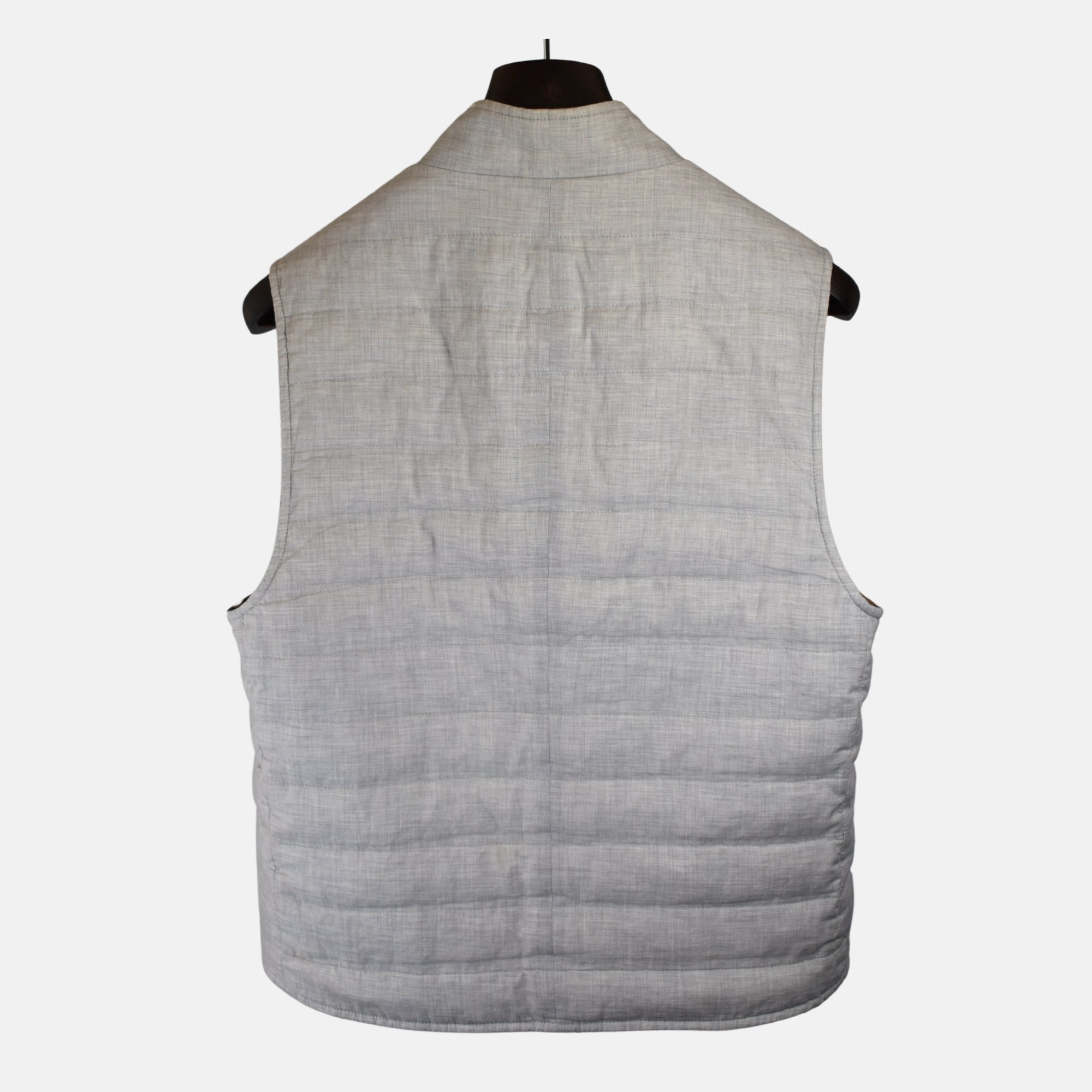 Light Gray Melange Vest made of Cotton (M)