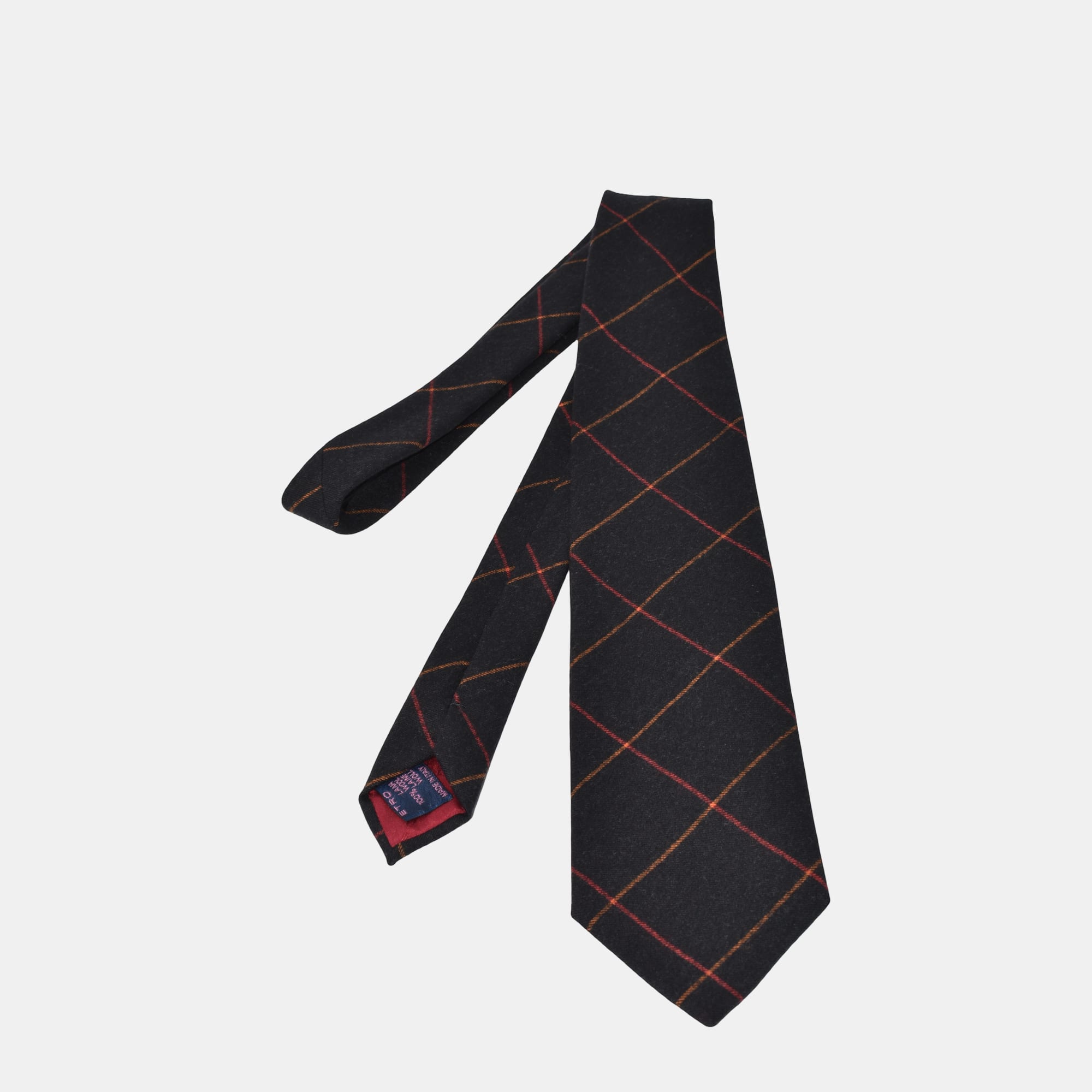Multicoloured Checkered Tie made of Wool