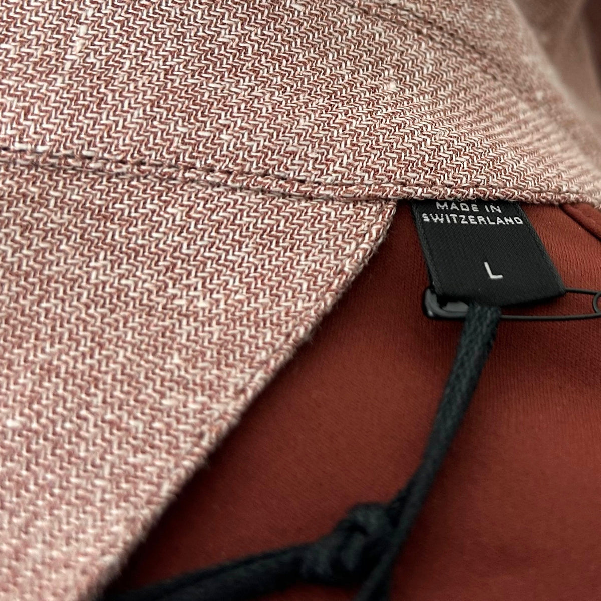 Bordeaux Mélange Blazer aus Leinen/Wolle/Seide (L)