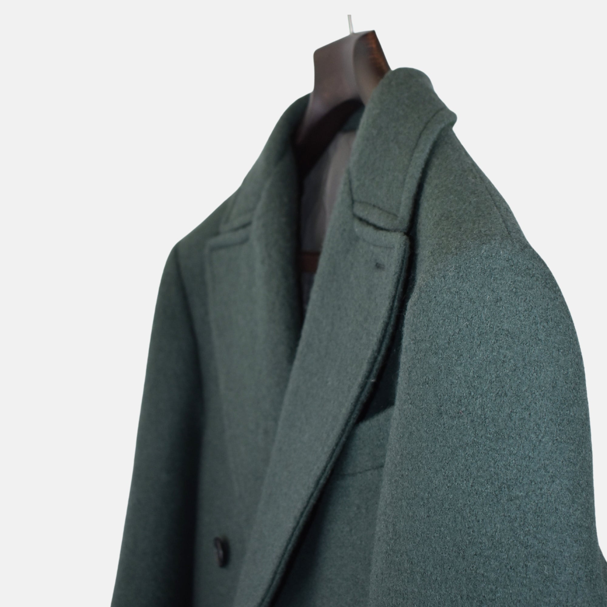 Green Double Breasted Coat made of Virgin Wool (EU 51)
