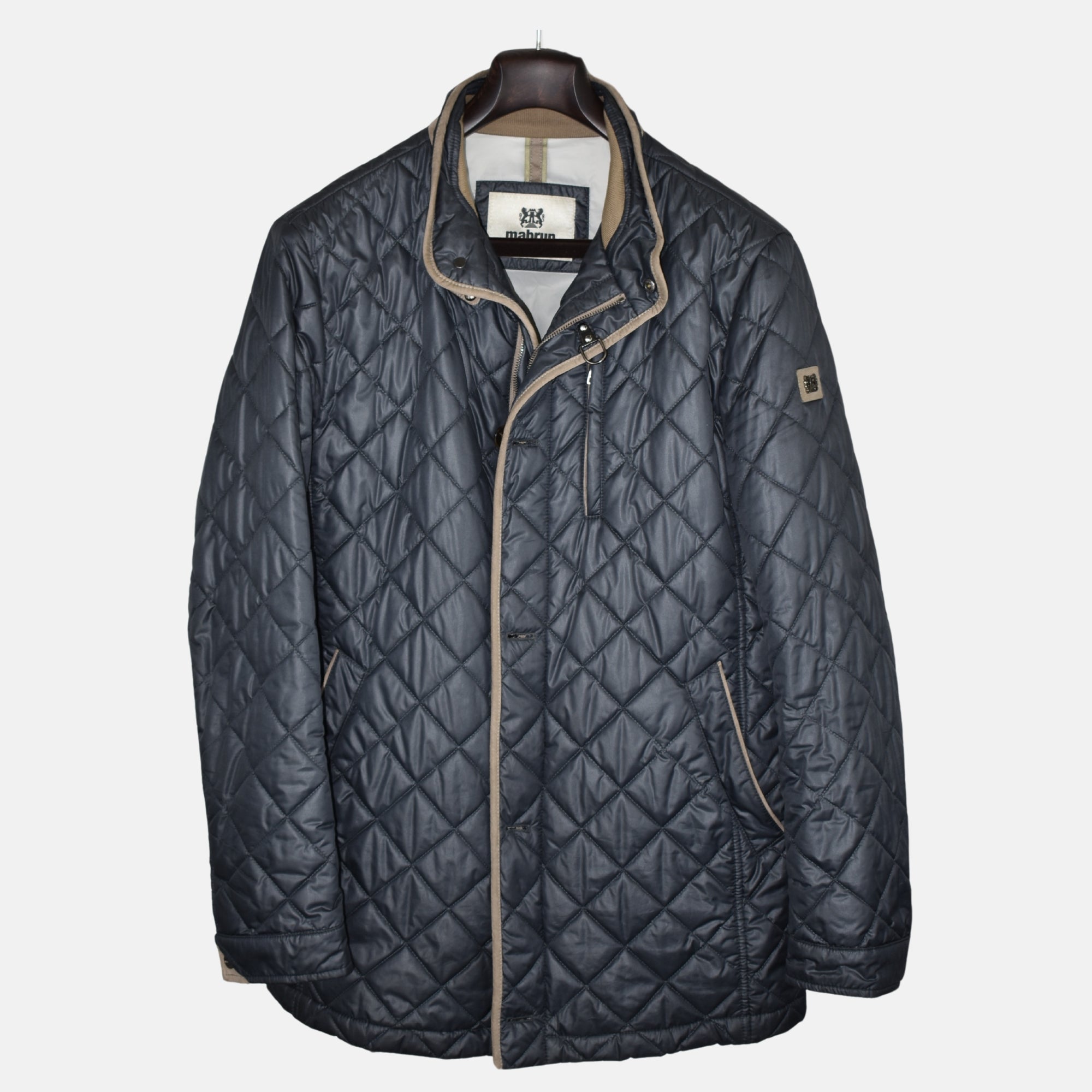 Blue Quilted Jacket made of Polyamide (EU 52)