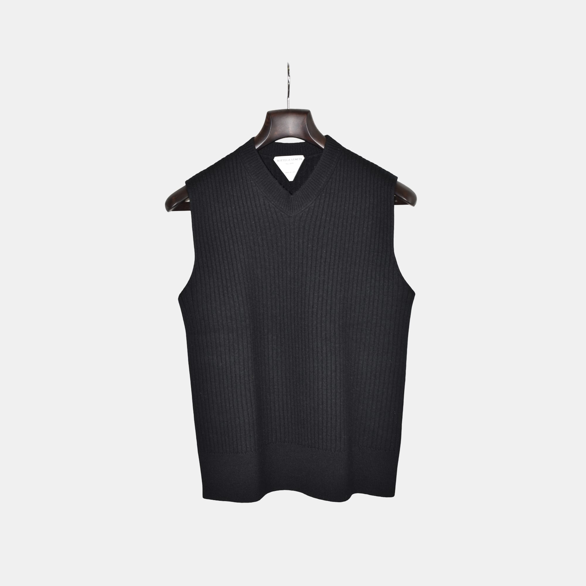 Black Sweater Vest made of Wool (XL)