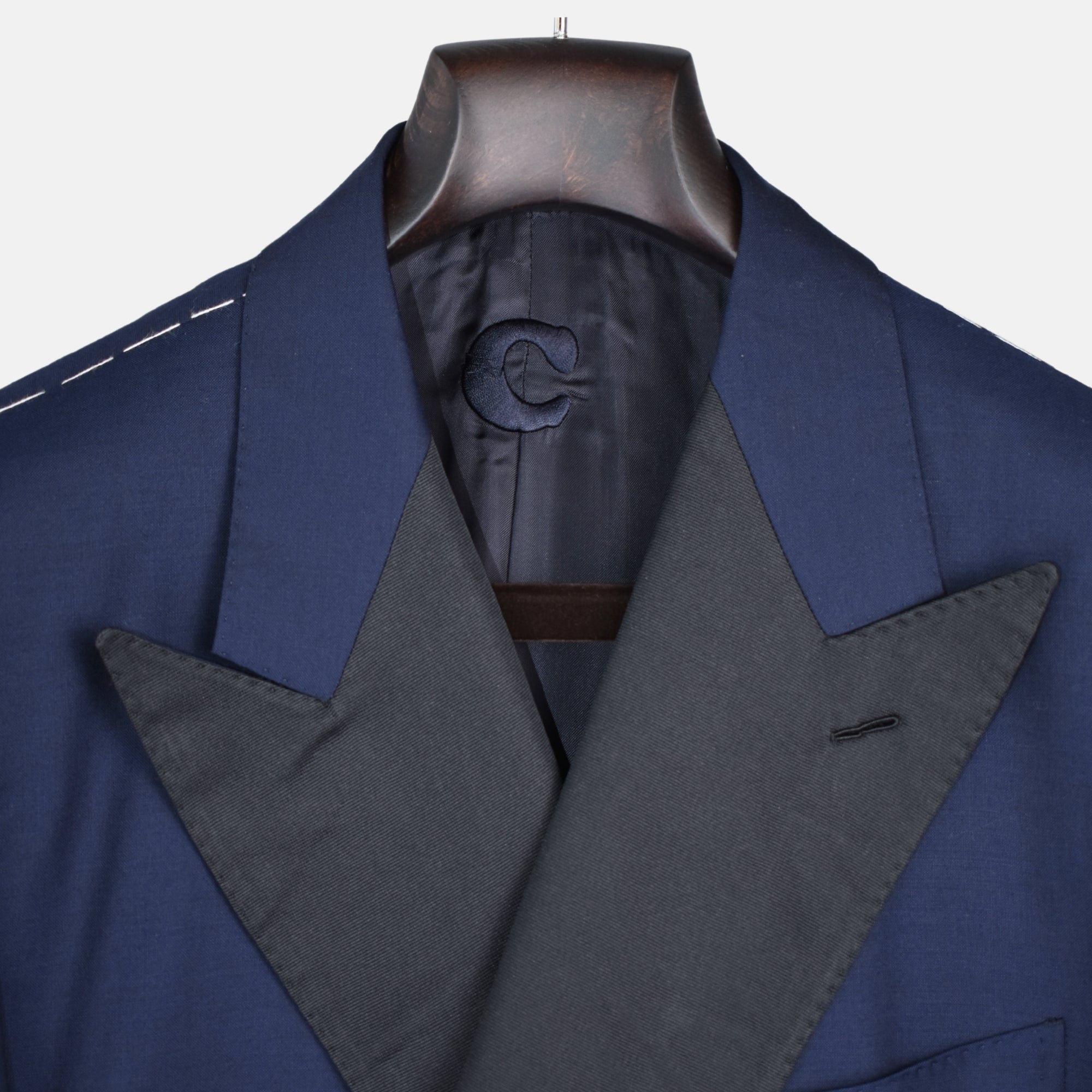 Indigo Blue/Black Smoking made of Wool (EU 54)