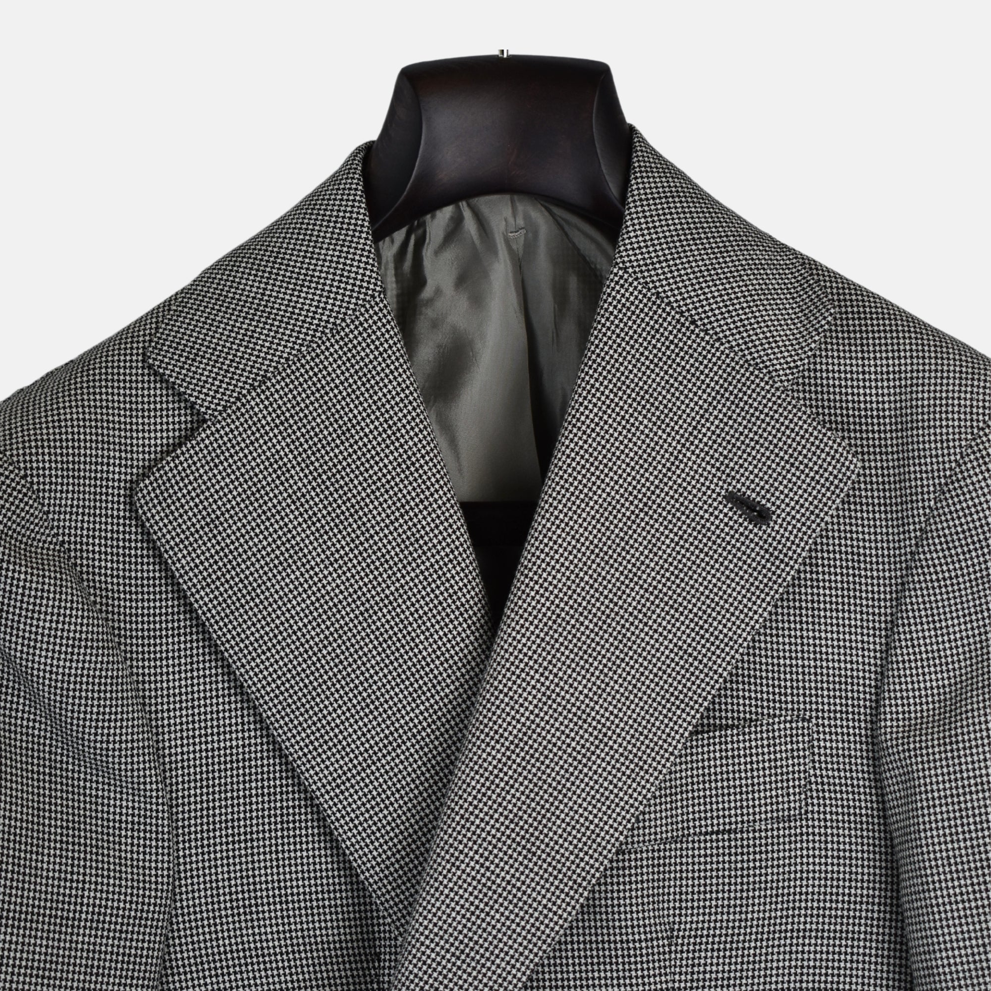 Black-White Houndstooth Patterned Blazer made of Wool (EU 50)