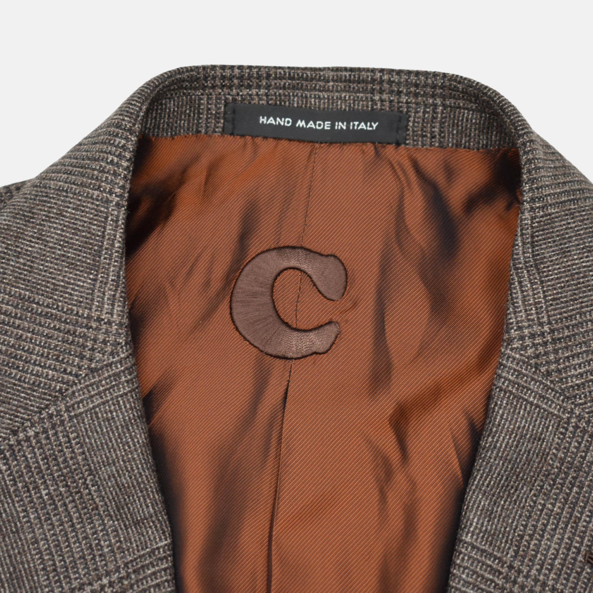 Brown Checked Suit made of Wool/Mohair/Cashmere (EU 54)