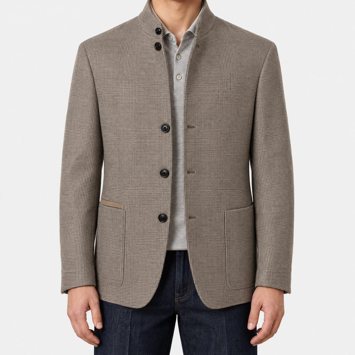Ecru Patterned Il Conte Cashmere Jacket