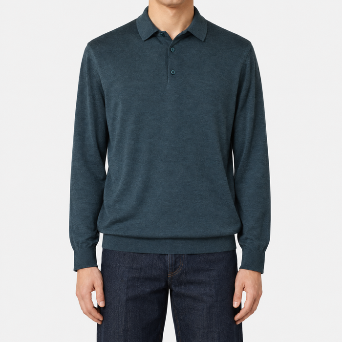 Mud Virgin Wool Longsleeve Polo (EU 56)