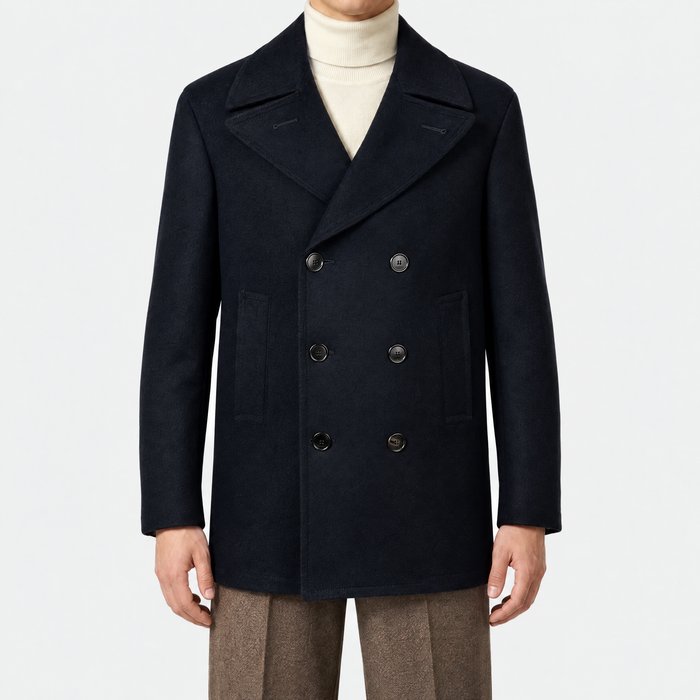 Navy Wool Caban