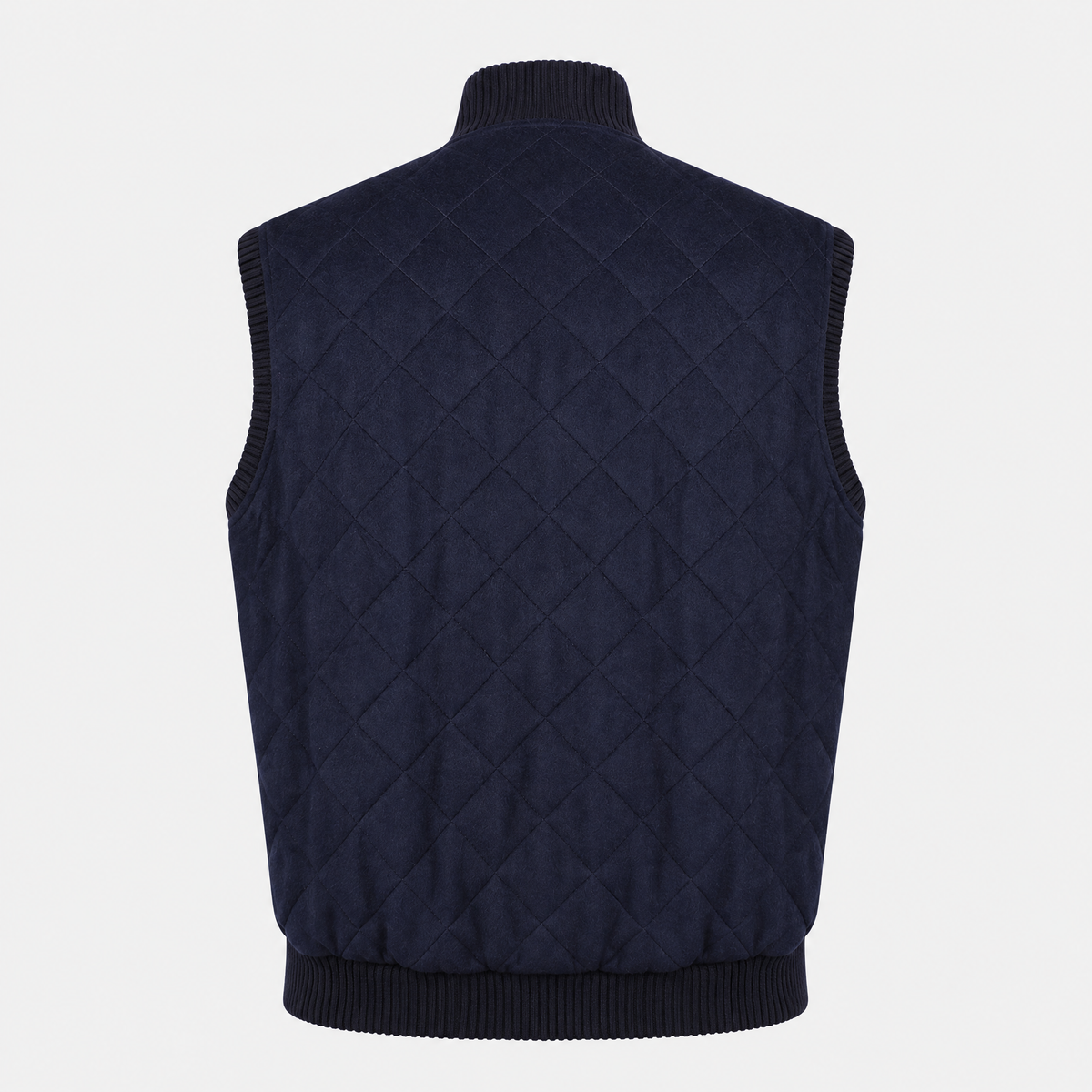 Navy Quilted Carry Cashmere Gilet