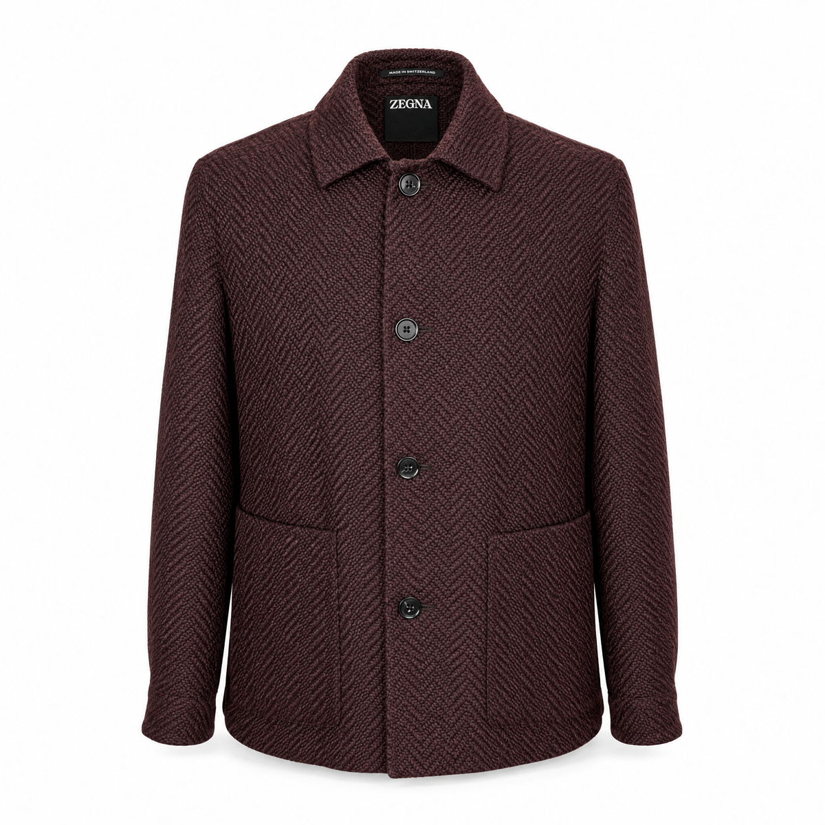Burgundy Brown Alpaca Chore Jacket