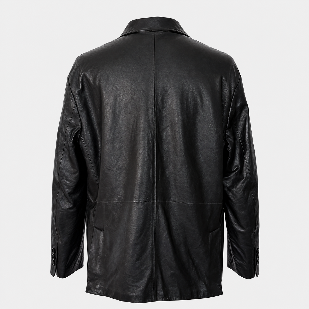 Black Leather Shearling Jacket