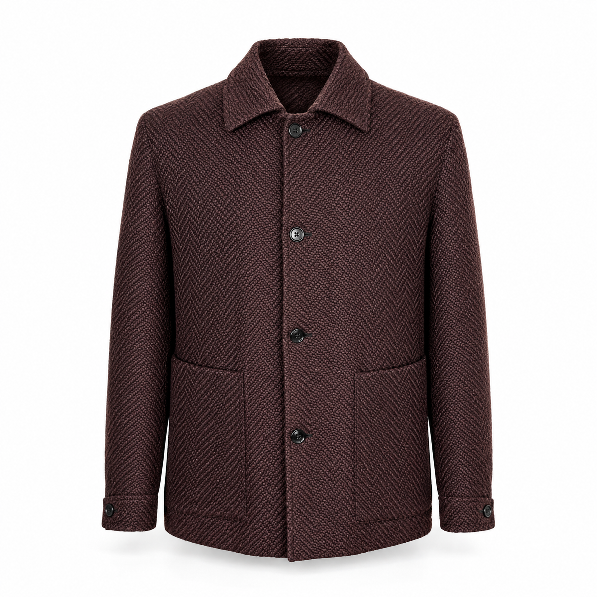Burgundy Brown Alpaca Chore Jacket