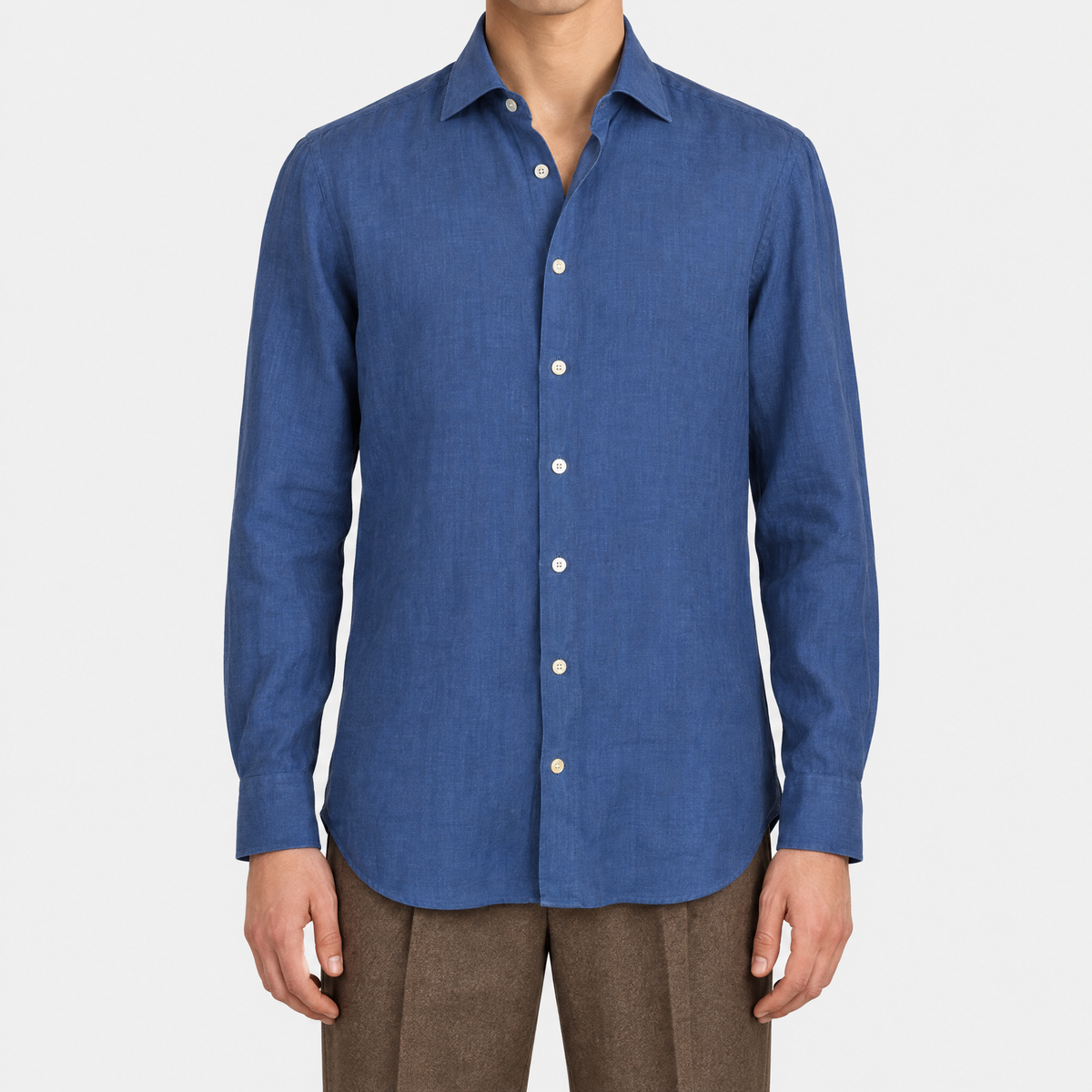 Blue Linen/Silk Shirt (EU 44)