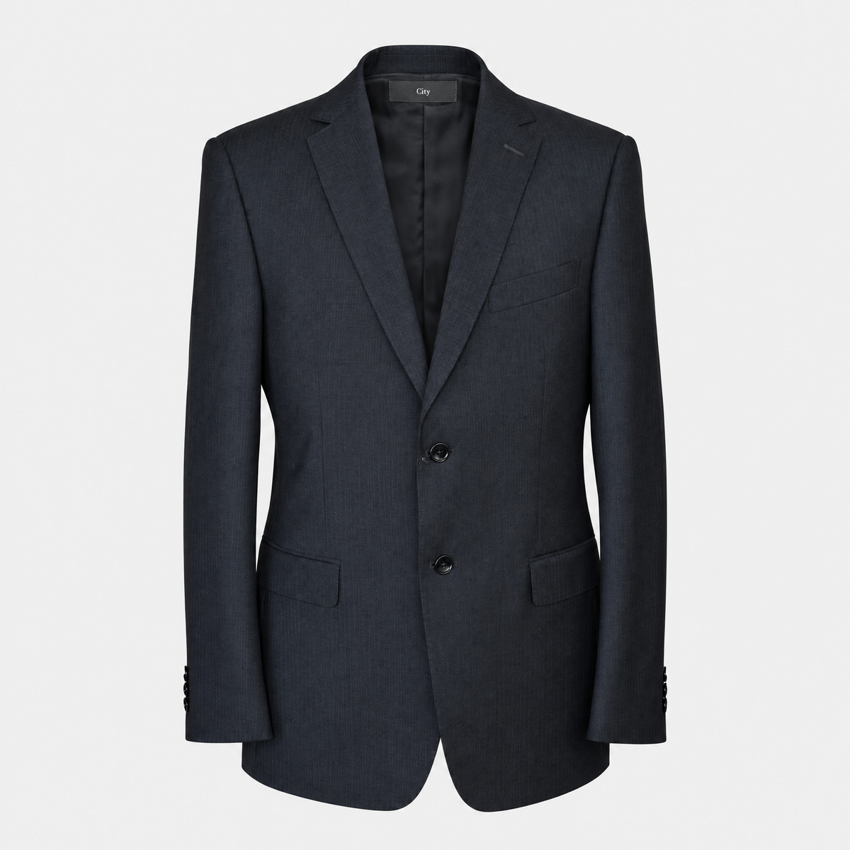 Charcoal Pinstripe City Wool Suit