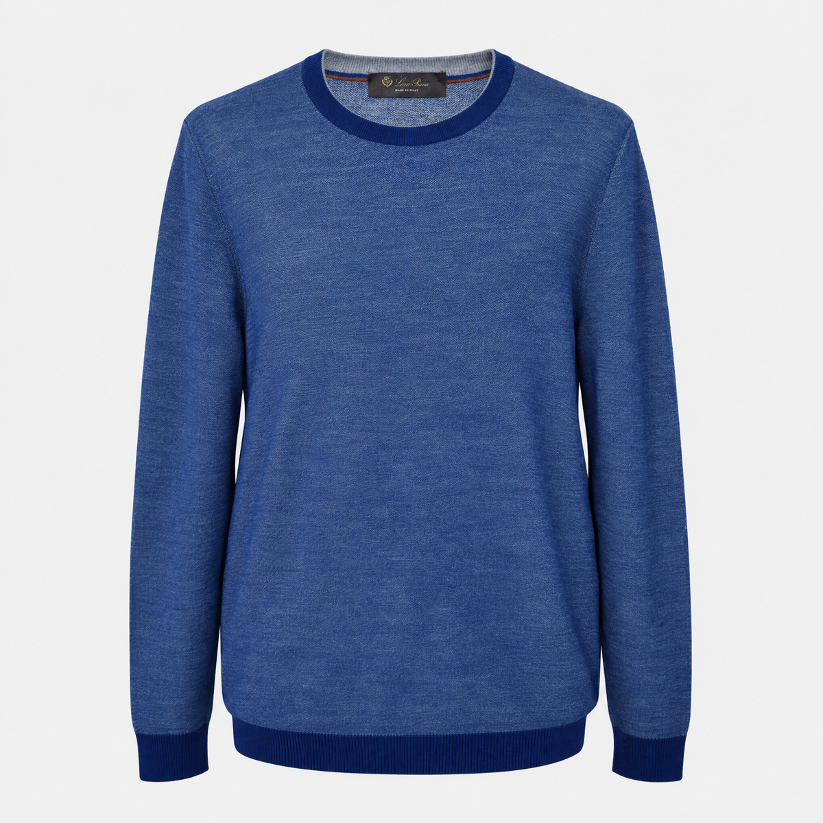 Electric Blue Melange Wool/Cashmere Sweater (EU 56)