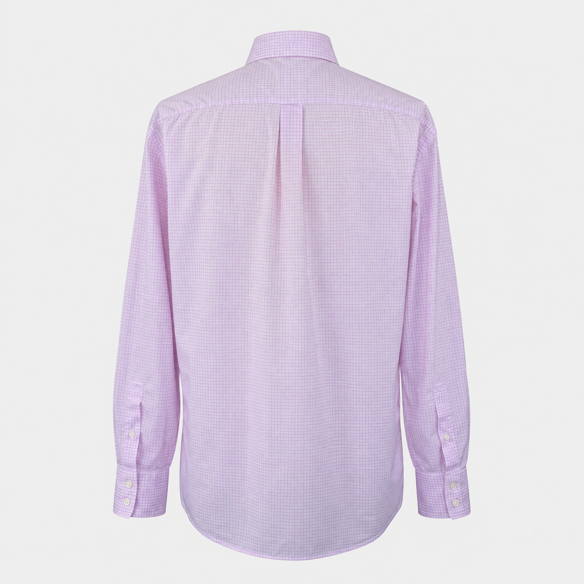 White-Pink Cotton Checked Shirt