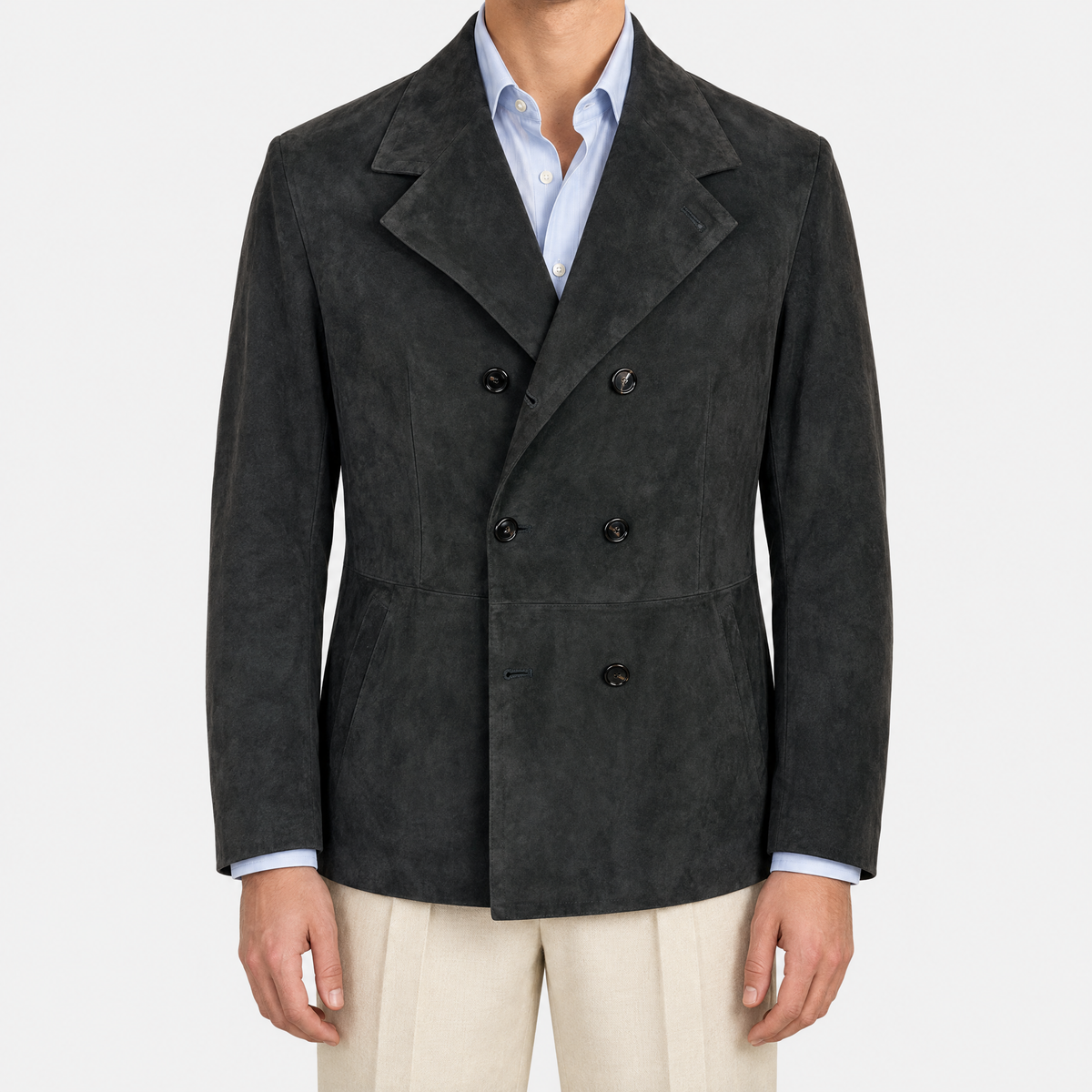 Suede Peacoat Anthracite