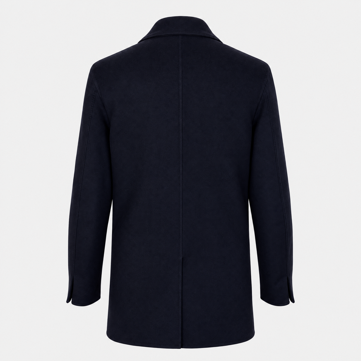 Navy Wool Overcoat