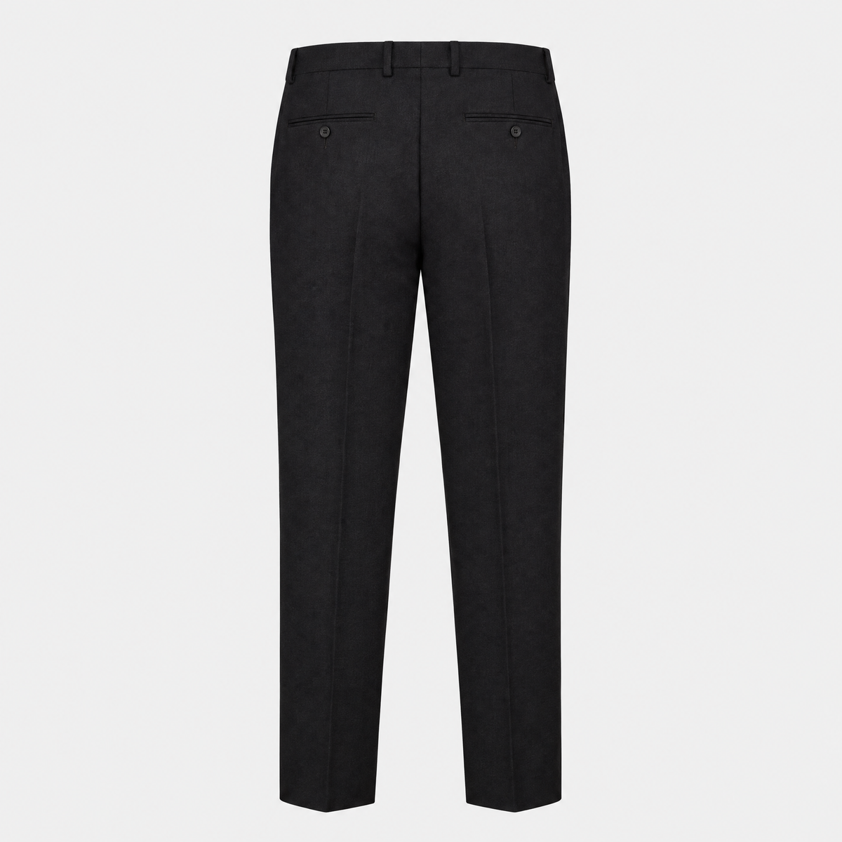 Dark Grey-Brown Pleated Wool Trousers