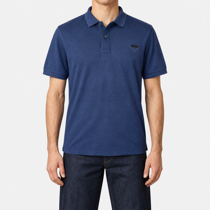 Blue Cotton Poloshirt (XXL)