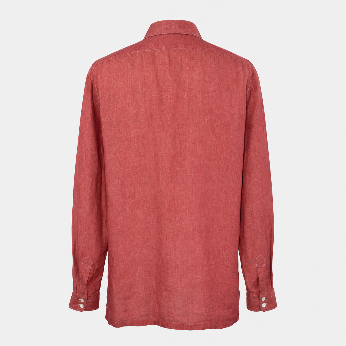 Coral Red Linen Shirt