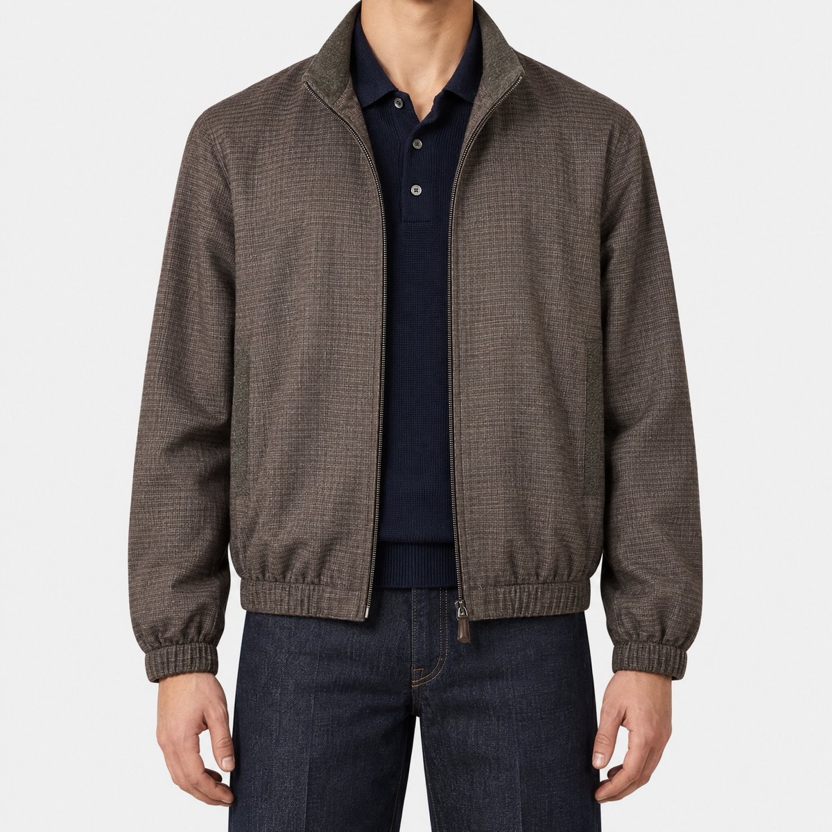 Brown Cashmere Award Bomber