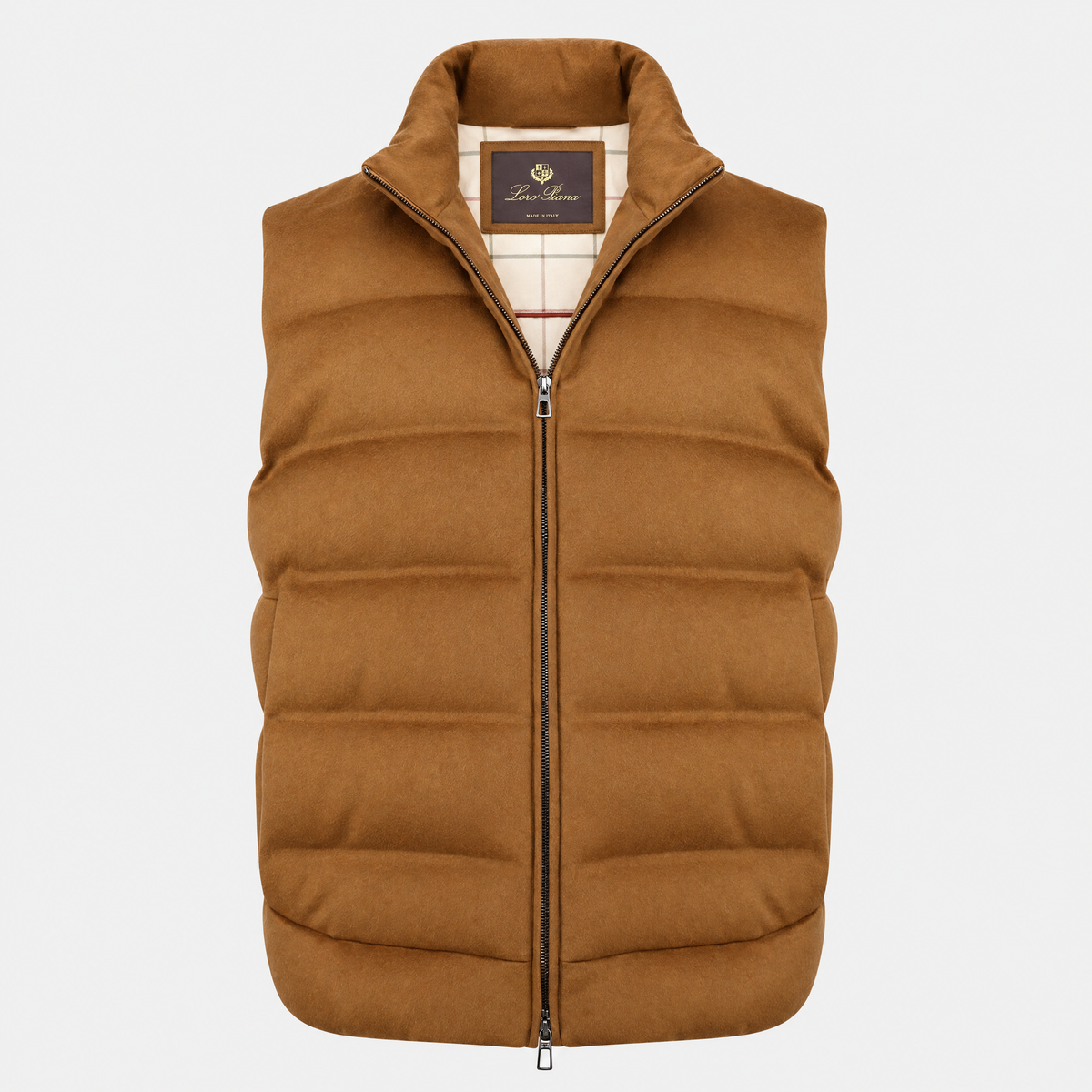 Camel Fillmore Cashmere Down Vest