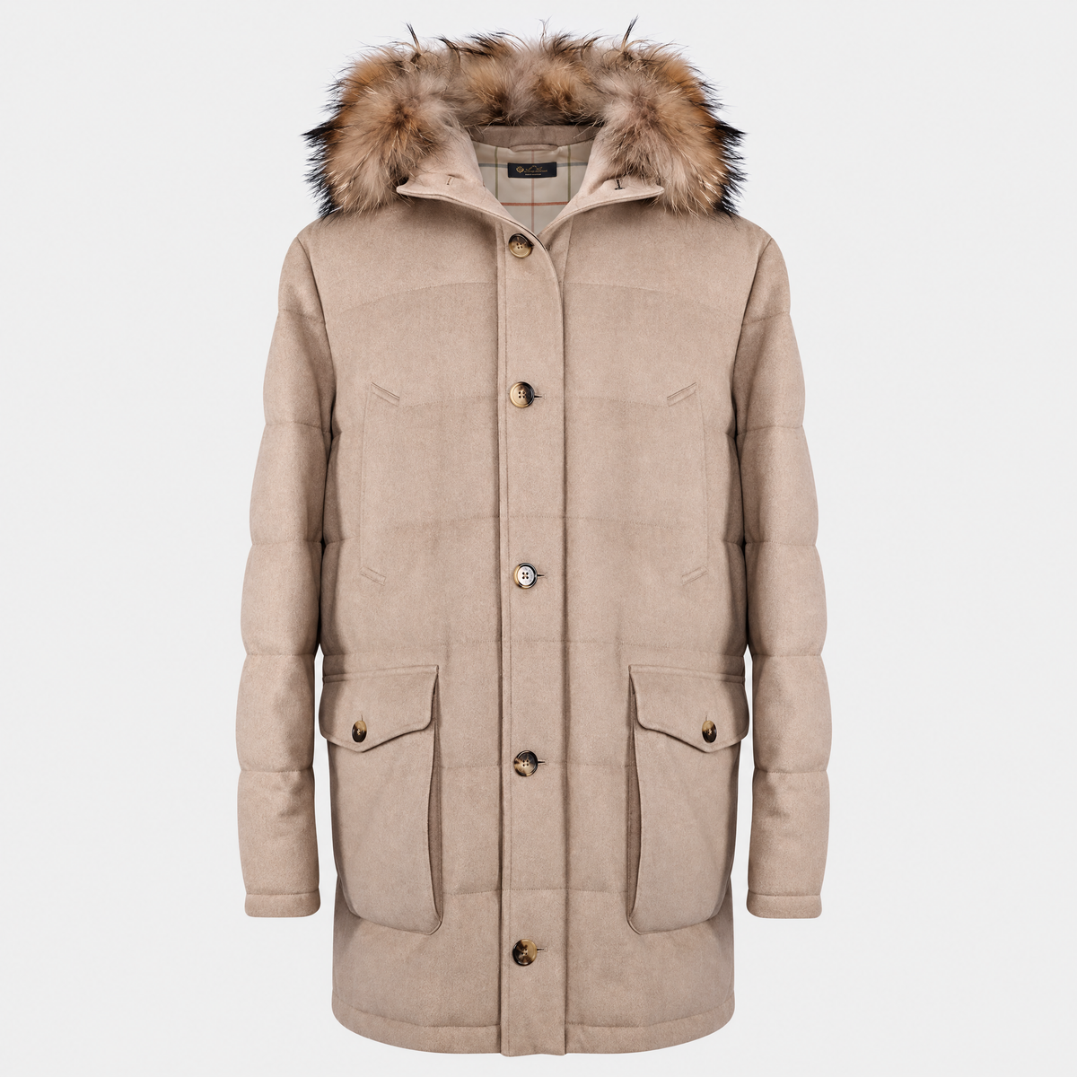 Beige Westernbrook Cashmere Down Parka